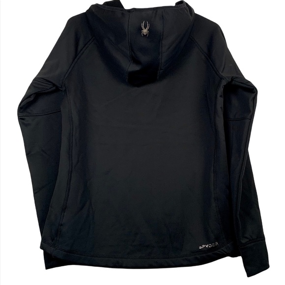 Spyder pullover hoodie ladies Hayer NWT black Large pockets high low - Picture 5 of 8